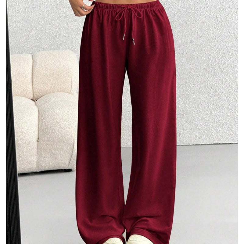 Women's Casual Wide-Leg Sweatpants with Drawstring