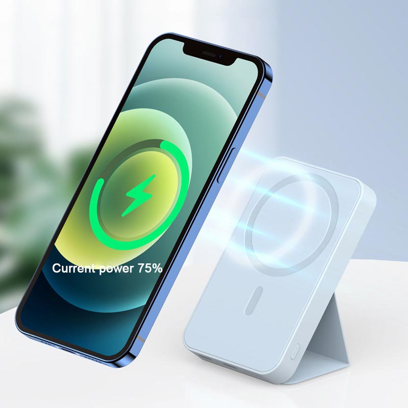 ✨ Mini Foldable Wireless Magnetic Power Bank with Stand! 🧲📱