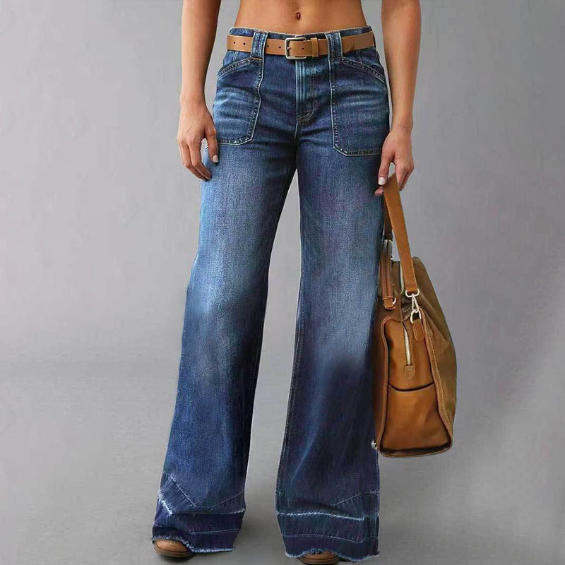✨🔥Women's Retro Flare Jeans with Pockets👖