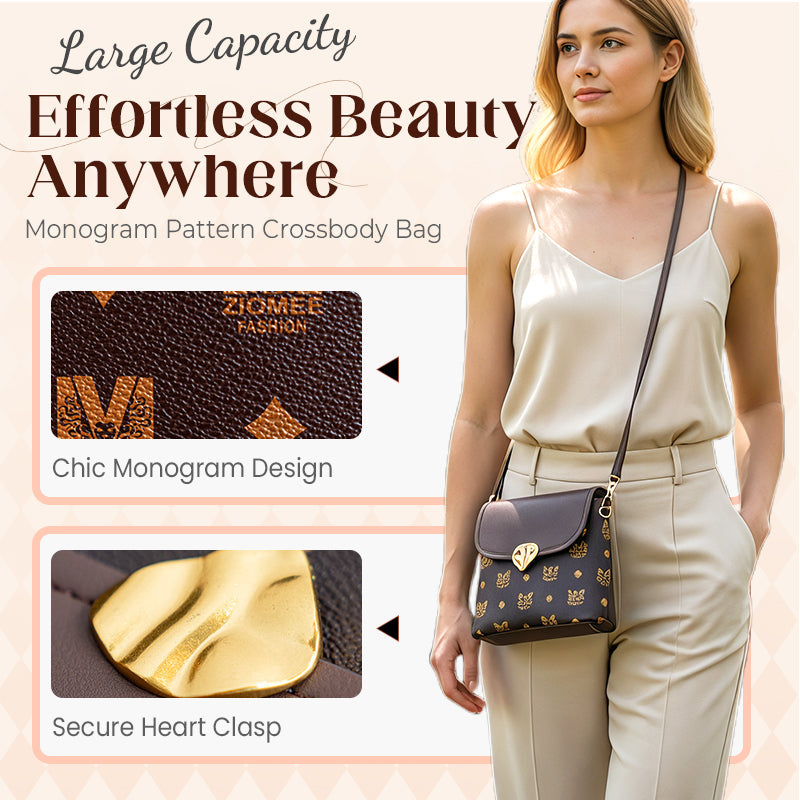 🎁2026 New Arrivals 49% OFF💥Women's Monogram Pattern Crossbody Bag