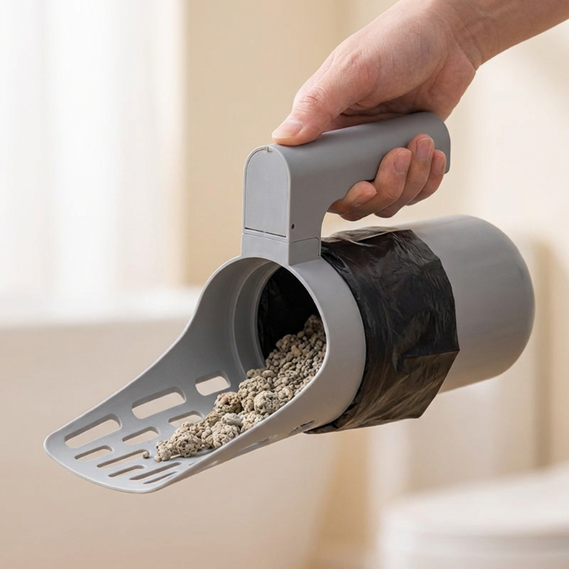 🔥Hot Sale Deals-Cat Litter Scoop with Trash Can