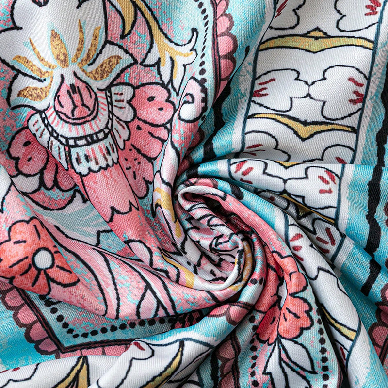 ⏳🔥2026 Hot Sale🎁Women’s Retro Print V-Neck Sleeveless Maxi Dress