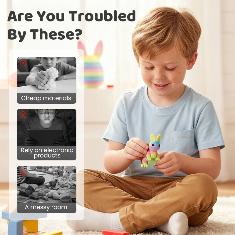 3D Printed Easter Surprise Egg with Articulated Bunny