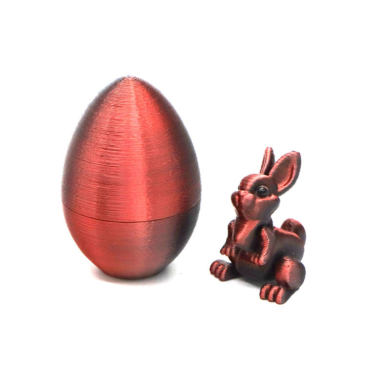 3D Printed Easter Surprise Egg with Articulated Bunny