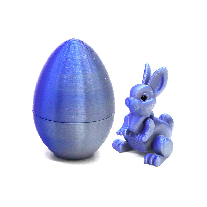 3D Printed Easter Surprise Egg with Articulated Bunny