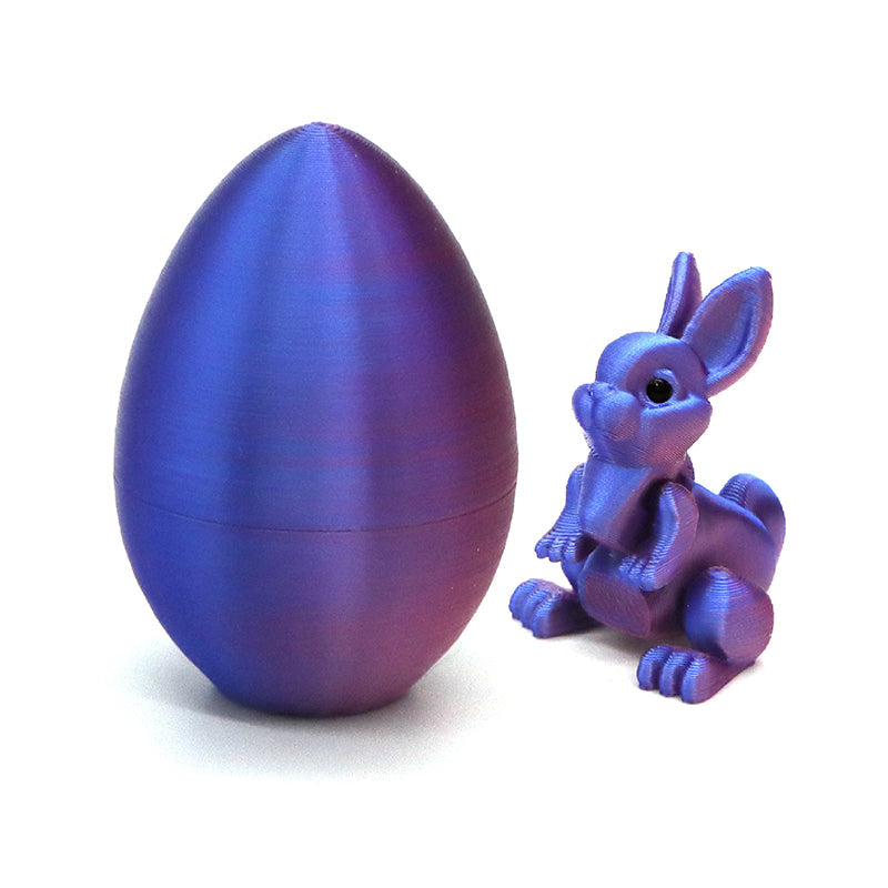 3D Printed Easter Surprise Egg with Articulated Bunny