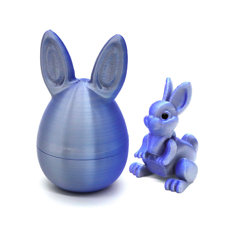 3D Printed Easter Surprise Egg with Articulated Bunny