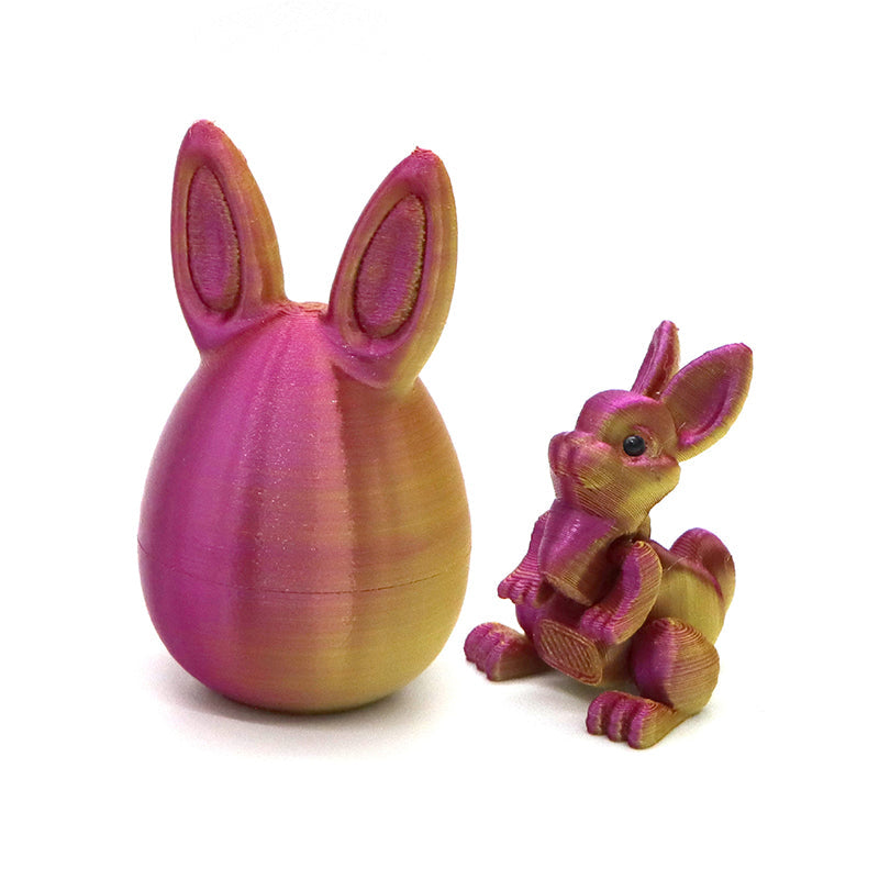 3D Printed Easter Surprise Egg with Articulated Bunny