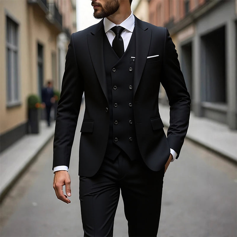 👔 60% OFF NOW! 🕴️ Men's Slim-Fit 3-Piece Suit Set – Tailored Fit, Premium Fabric & Perfect for Formal Occasions 🤵