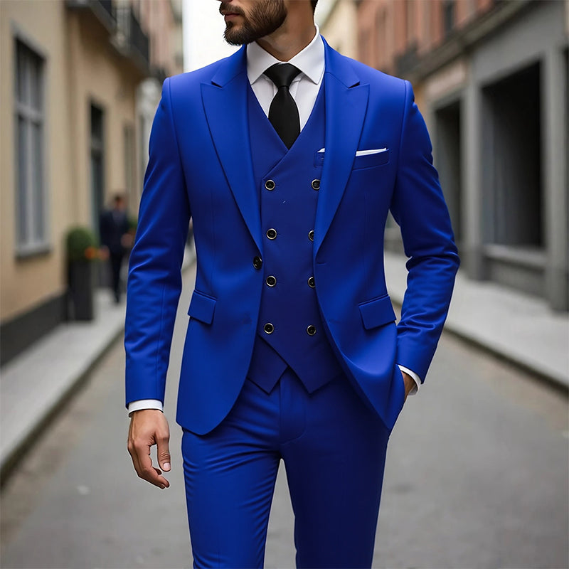 👔 60% OFF NOW! 🕴️ Men's Slim-Fit 3-Piece Suit Set – Tailored Fit, Premium Fabric & Perfect for Formal Occasions 🤵