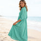 🎁2026 New Arrivals 49% OFF💖Women's Casual V-Neck Midi Dress with Pockets