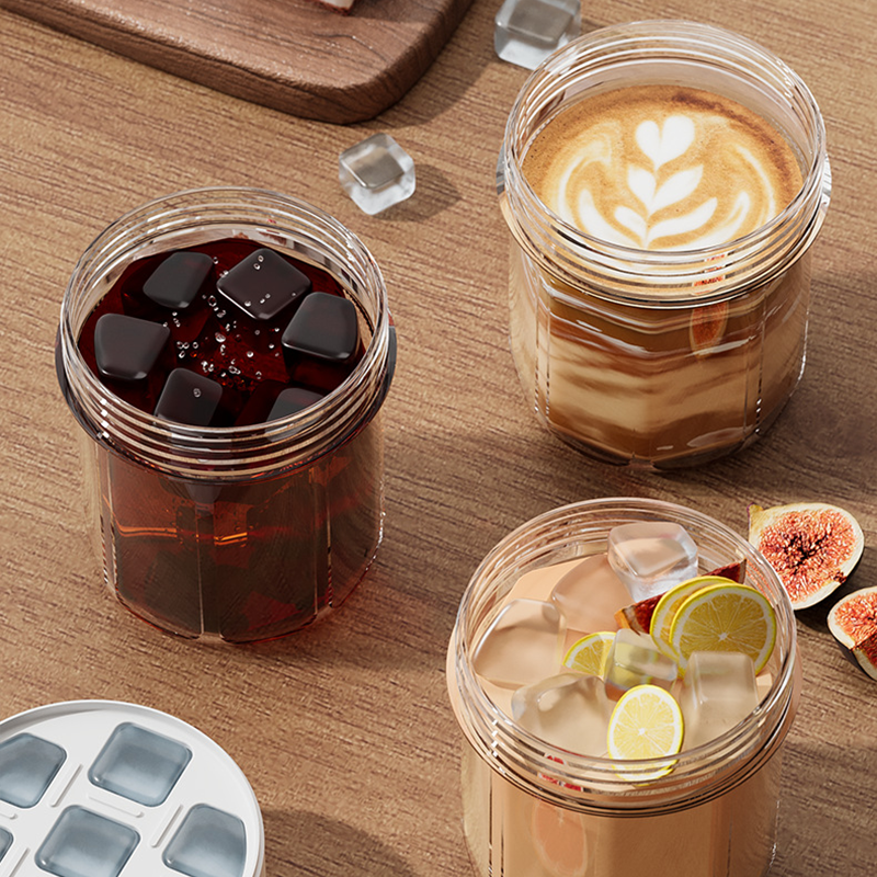 Portable Iced Coffee Cup with Ice Tray