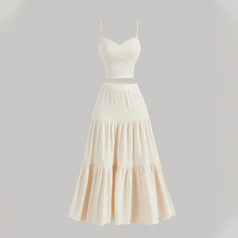 👗40% OFF! 2-Piece Boho Set – Adjustable, Crinkle Fabric & Flattering Fit 👗🌿【Limited Offer】