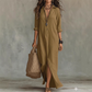 Casual Loose Fit Maxi Dress with Front Slit
