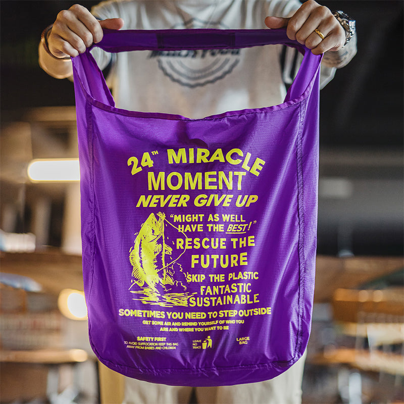 Ultra-Light Foldable Tote Bag with Wide Strap