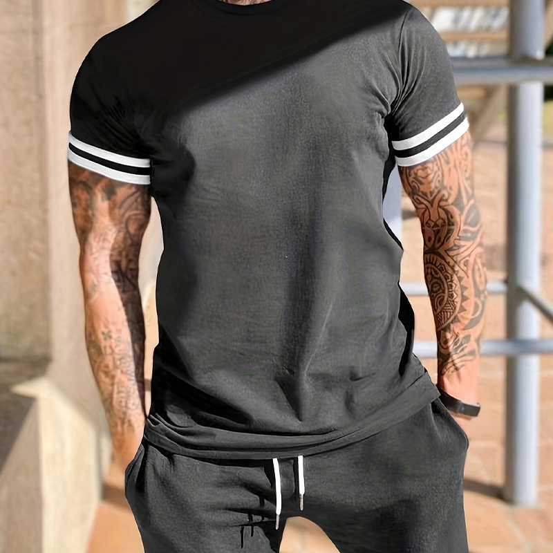 Casual Short Sleeve T-Shirt & Shorts Set