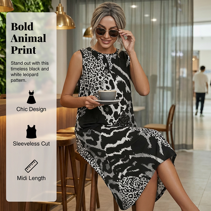 🥳2026 HOT SALE🥳💞50K+ SOLD!🎀🌙 50% OFF! Leopard Print Casual Dress – Sleeveless & flowy, no restriction. Soft fabric drapes beautifully. Dress up or down effortlessly. Your new favourite. 🕊️💕