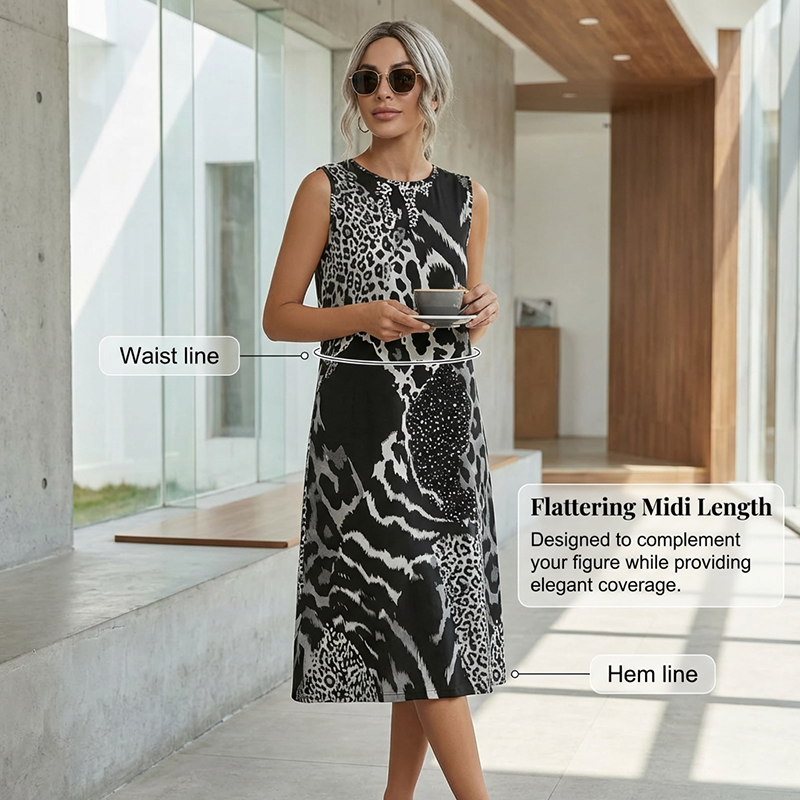 🥳2026 HOT SALE🥳💞50K+ SOLD!🎀🌙 50% OFF! Leopard Print Casual Dress – Sleeveless & flowy, no restriction. Soft fabric drapes beautifully. Dress up or down effortlessly. Your new favourite. 🕊️💕