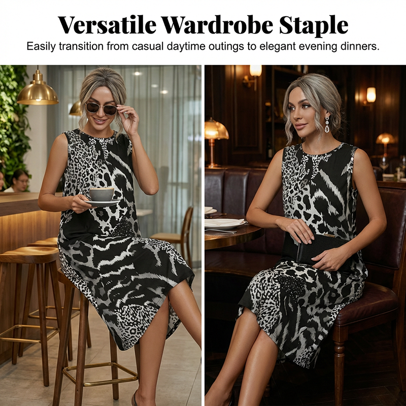 🥳2026 HOT SALE🥳💞50K+ SOLD!🎀🌙 50% OFF! Leopard Print Casual Dress – Sleeveless & flowy, no restriction. Soft fabric drapes beautifully. Dress up or down effortlessly. Your new favourite. 🕊️💕