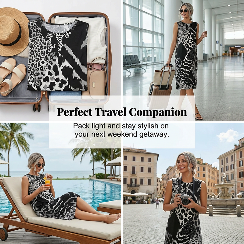 🥳2026 HOT SALE🥳💞50K+ SOLD!🎀🌙 50% OFF! Leopard Print Casual Dress – Sleeveless & flowy, no restriction. Soft fabric drapes beautifully. Dress up or down effortlessly. Your new favourite. 🕊️💕