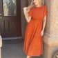 🌷Early Summer Sale-50% Off🌸2026 Summer Casual Floral Print Short Flutter Sleeve Crew Neck Smocked High Waist Flowy Maxi Dress