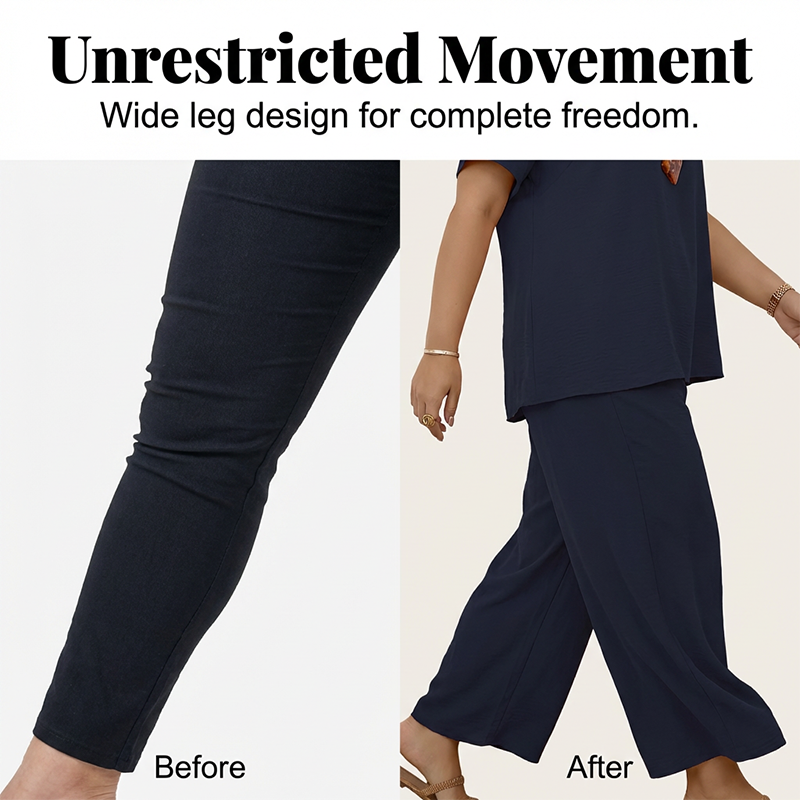🔥💐LAST DAY SALE 70%OFF!!💕Women's Casual Short Sleeve Top & Wide Leg Pants Set
