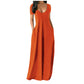 Women's Round Neck Short Sleeve Casual Soft Fabric Long Dress