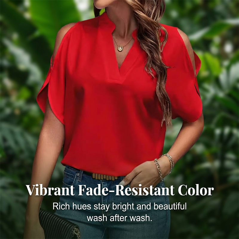 🥳2026 HOT SALE🥳💞50K+ SOLD!☀️👗 50% OFF! Women’s Flutter Sleeve Cold Shoulder Top – Silky soft fabric, flowing silhouette. Perfect with jeans or skirts. White, black, red, pink, blue & orange. Your summer essential. 🌿✅