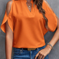 🥳2026 HOT SALE🥳💞50K+ SOLD!☀️👗 50% OFF! Women’s Flutter Sleeve Cold Shoulder Top – Silky soft fabric, flowing silhouette. Perfect with jeans or skirts. White, black, red, pink, blue & orange. Your summer essential. 🌿✅