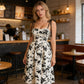 👗 50% OFF NOW! 🌸 Women's Floral Print Tie-Strap Midi Dress – Flattering Fit, Lightweight & Perfect for Spring & Summer ☀️