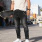⏰  💖Black Friday Mega Deal – 50% off!💖Men's Slim-Fit Denim Joggers with Zipper Pockets