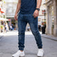 ⏰  💖Black Friday Mega Deal – 50% off!💖Men's Slim-Fit Denim Joggers with Zipper Pockets