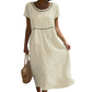 Summer Casual Round-Neck Lace Dress