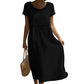 Summer Casual Round-Neck Lace Dress