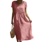 Summer Casual Round-Neck Lace Dress