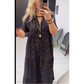 💃Leopard Print Dress🐆 V-neck, high waist, slimming design, flowing skirt, breathable short sleeves, exudes wild elegance in an instant! ✨