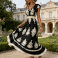 👗New arrival 60% OFF!🏖️Women's V-Neck Baroque Print Flowy Maxi Dress