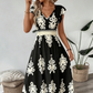 👗New arrival 60% OFF!🏖️Women's V-Neck Baroque Print Flowy Maxi Dress