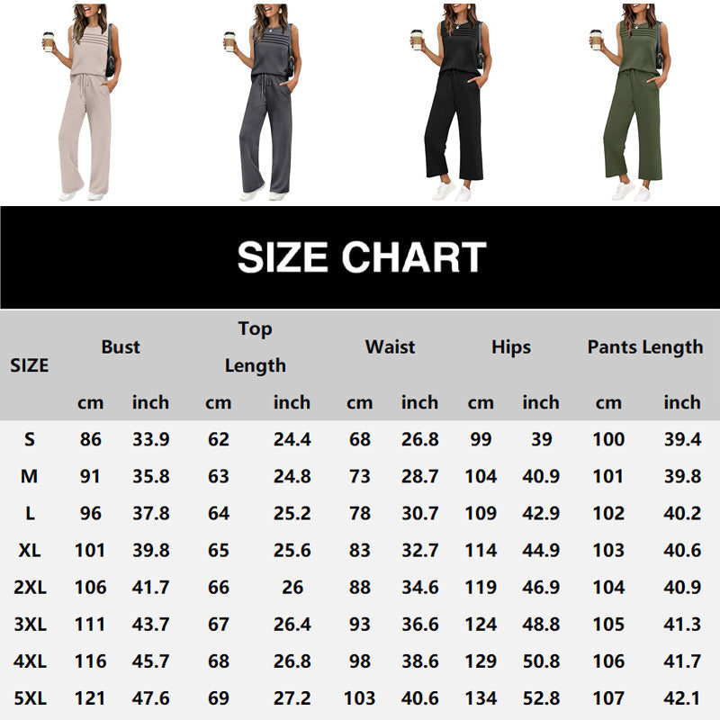 💗LAST DAY SALE 60% OFF⚡50K+ SOLD💕Women's Sleeveless Top & Drawstring Pants Set☀️Lounge Wear Set❤️