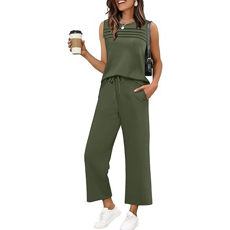💗LAST DAY SALE 60% OFF⚡50K+ SOLD💕Women's Sleeveless Top & Drawstring Pants Set☀️Lounge Wear Set❤️