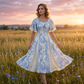 🔥Limited-time offer-Ethereal Flutter Sleeve Fit-and-Flare Dress