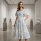 🔥Limited-time offer-Ethereal Flutter Sleeve Fit-and-Flare Dress
