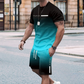 🏖️Summer Cool Deal: ONLY ￡15.99!!😎Men's Gradient Color T-Shirt & Shorts Set