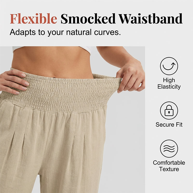 【S-3XL】🍂Lightweight Elastic Waist Crop Pants for Women