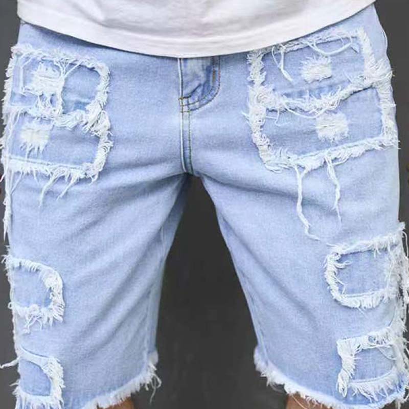 🔥While Supplies Last 40% OFF!🎉 Men's Ripped Denim Shorts with Frayed Details