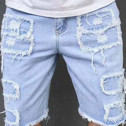 🔥While Supplies Last 40% OFF!🎉 Men's Ripped Denim Shorts with Frayed Details