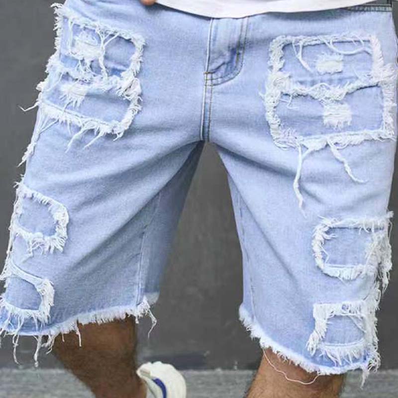 🔥While Supplies Last 40% OFF!🎉 Men's Ripped Denim Shorts with Frayed Details