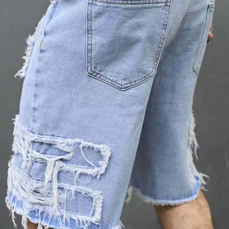 🔥While Supplies Last 40% OFF!🎉 Men's Ripped Denim Shorts with Frayed Details