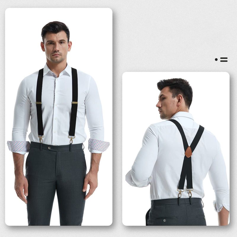 ⏰Men's X-Back Suspenders with Hook Clips