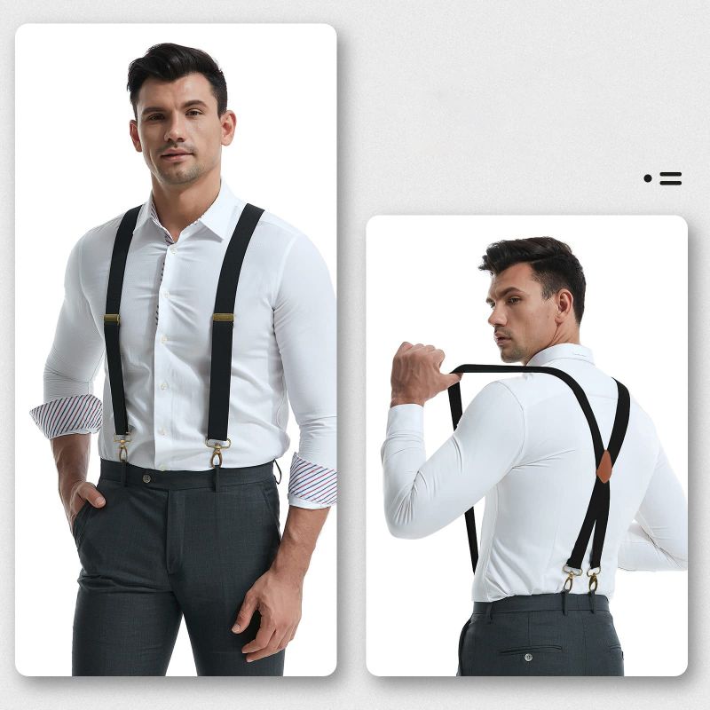 ⏰Men's X-Back Suspenders with Hook Clips